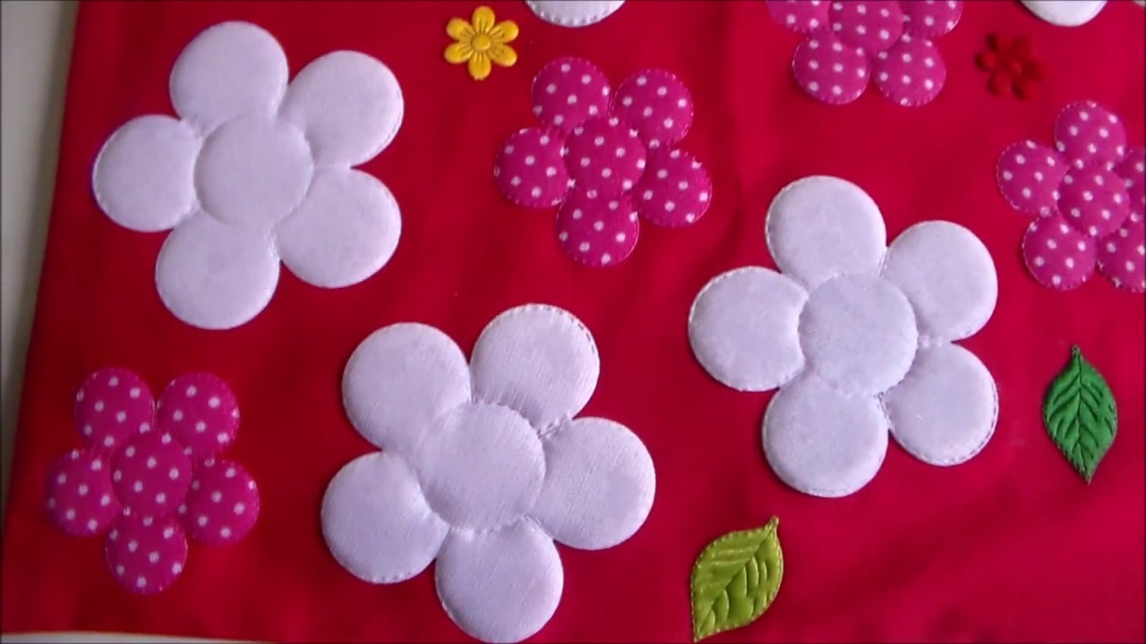 Decorando capa de almofadas  - flores e passarinhos - Faça você mesmo