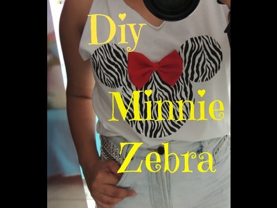 DIY: T-Shirt Minnie Zebra