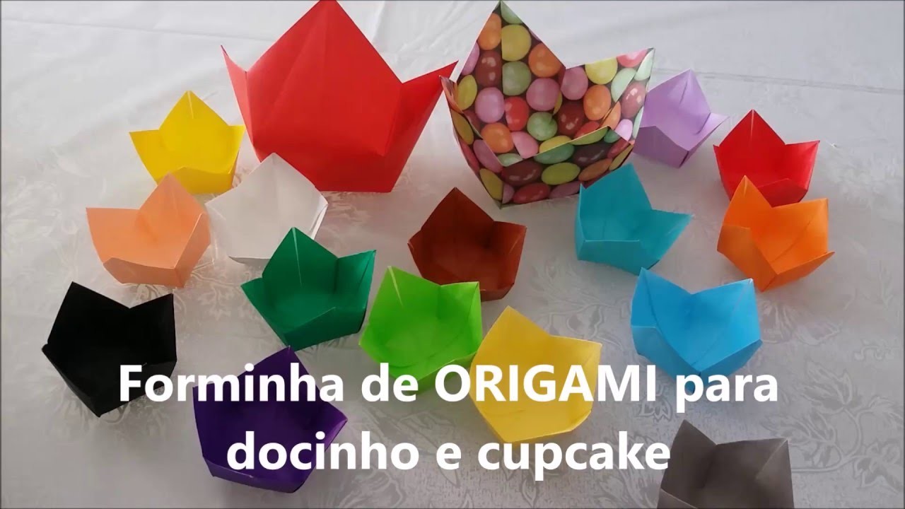 Forminha de Origami para docinhos e cupcake - Como fazer
