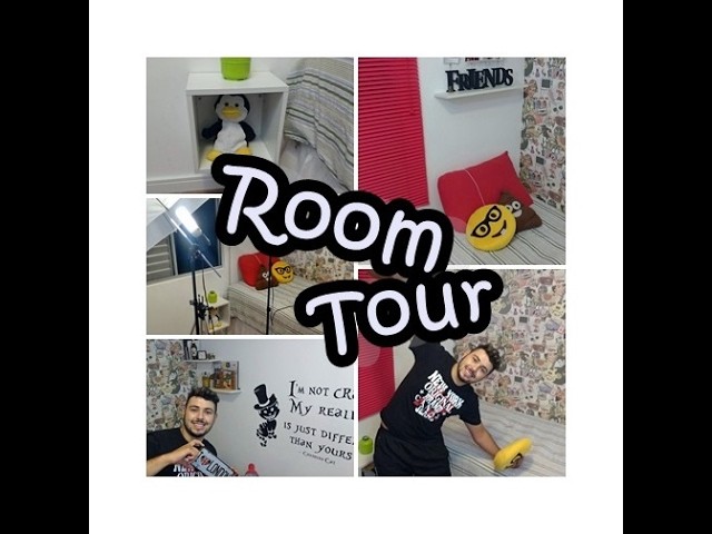 Tour quarto pequeno de solteiro | Room tour - quarto de visita.