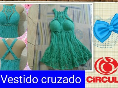 Versão canhotos:Vestido ponto abacaxi cruzado em crochê (3° parte penúltima) # Elisa Crochê