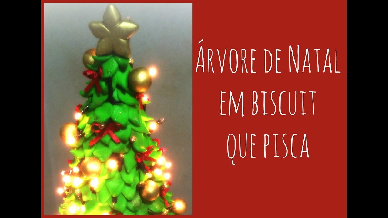 Árvore de Natal em Biscuit que Pisca - PORCELANA FRIA DIY