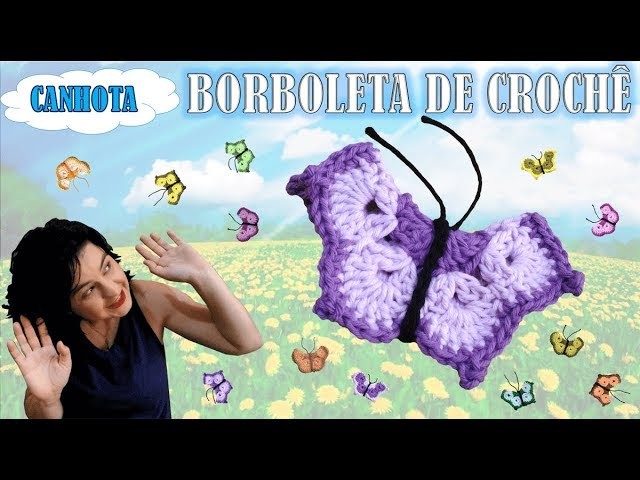 Borboleta de Crochê CANHOTA