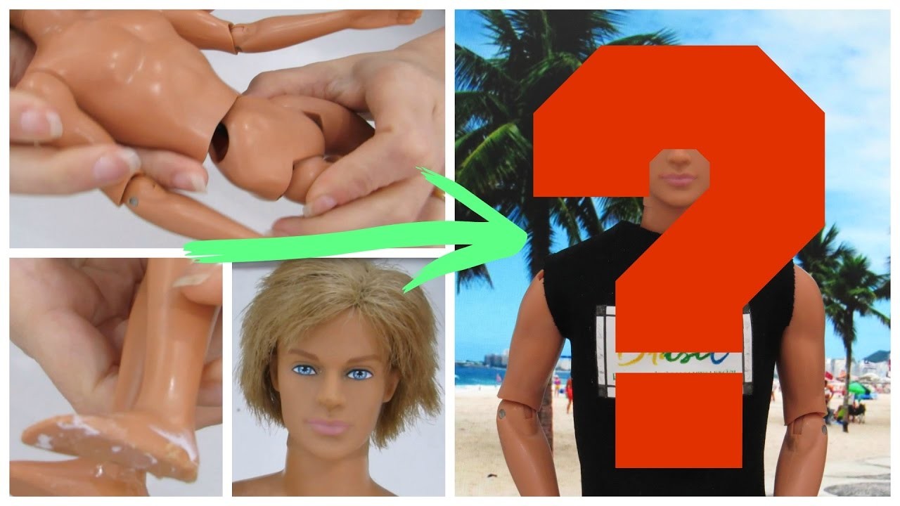 Conserte o Ken: Cintura, Pés e Cabelo - Transformação do Ken. Barbie