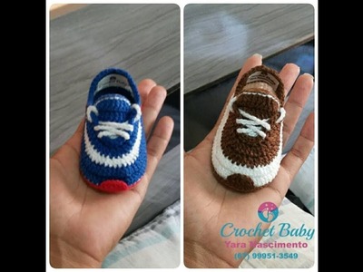 Dica para Sapatinho ICARO de crochê - Tamanho 09 cm - Crochet Baby Yara Nascimento