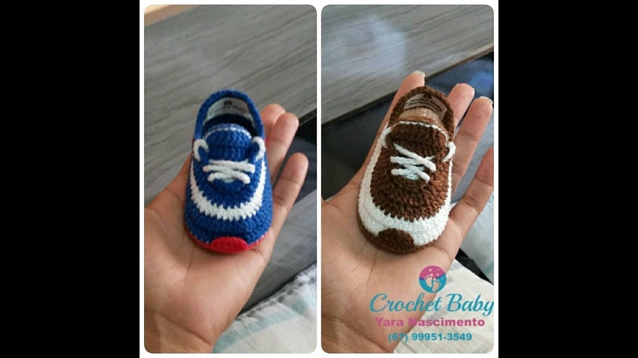 Dica para Sapatinho ICARO de crochê - Tamanho 09 cm - Crochet Baby Yara Nascimento
