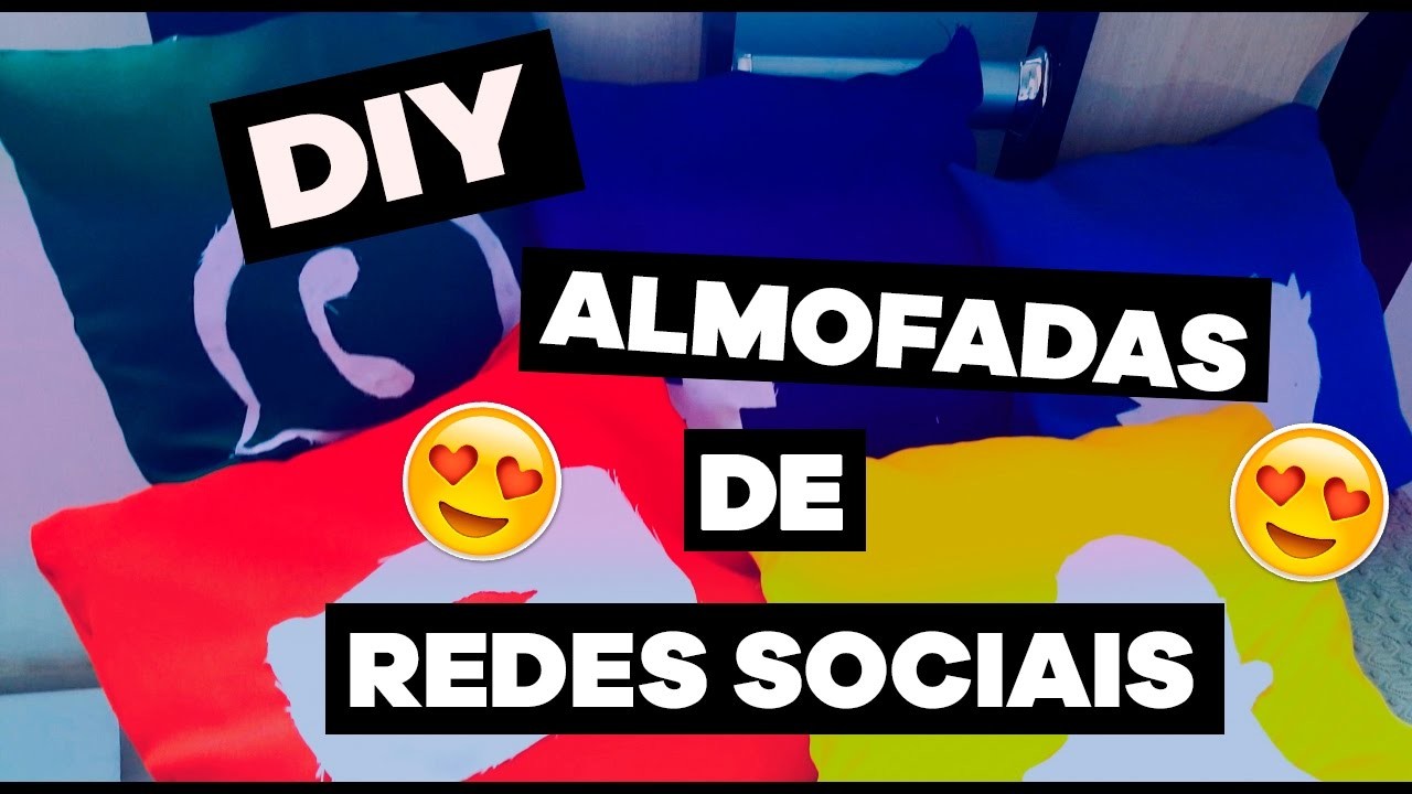 DIY ALMOFADAS DE REDES SOCIAIS