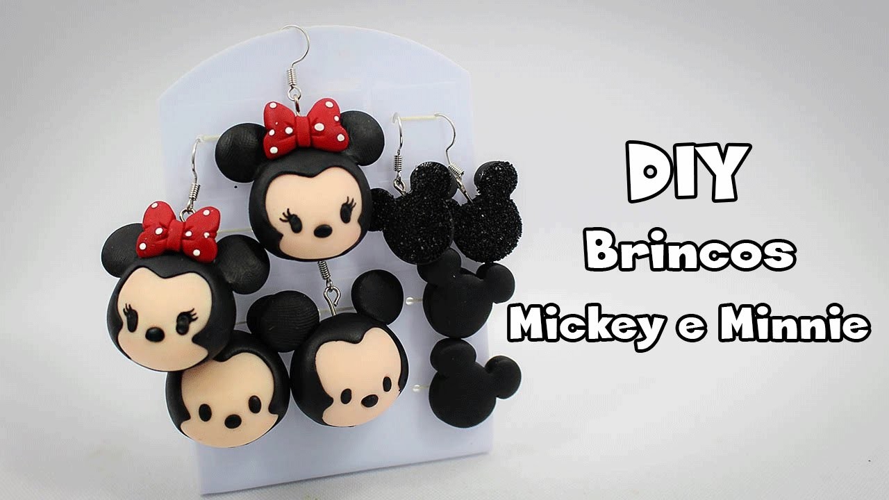 DIY - Brincos (Mickey e Minnie)