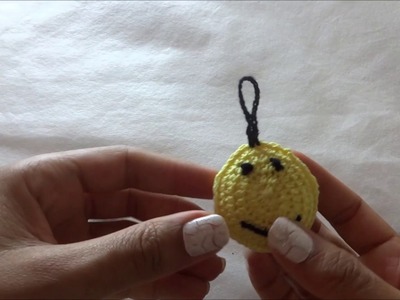 Emoji em crochê - chaveiro de emoticons de crochê