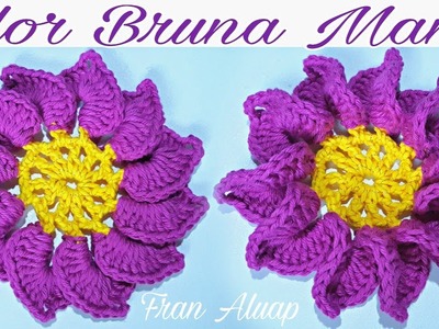 Flor de crochê Bruna Manu - Artesã Fran Aluap