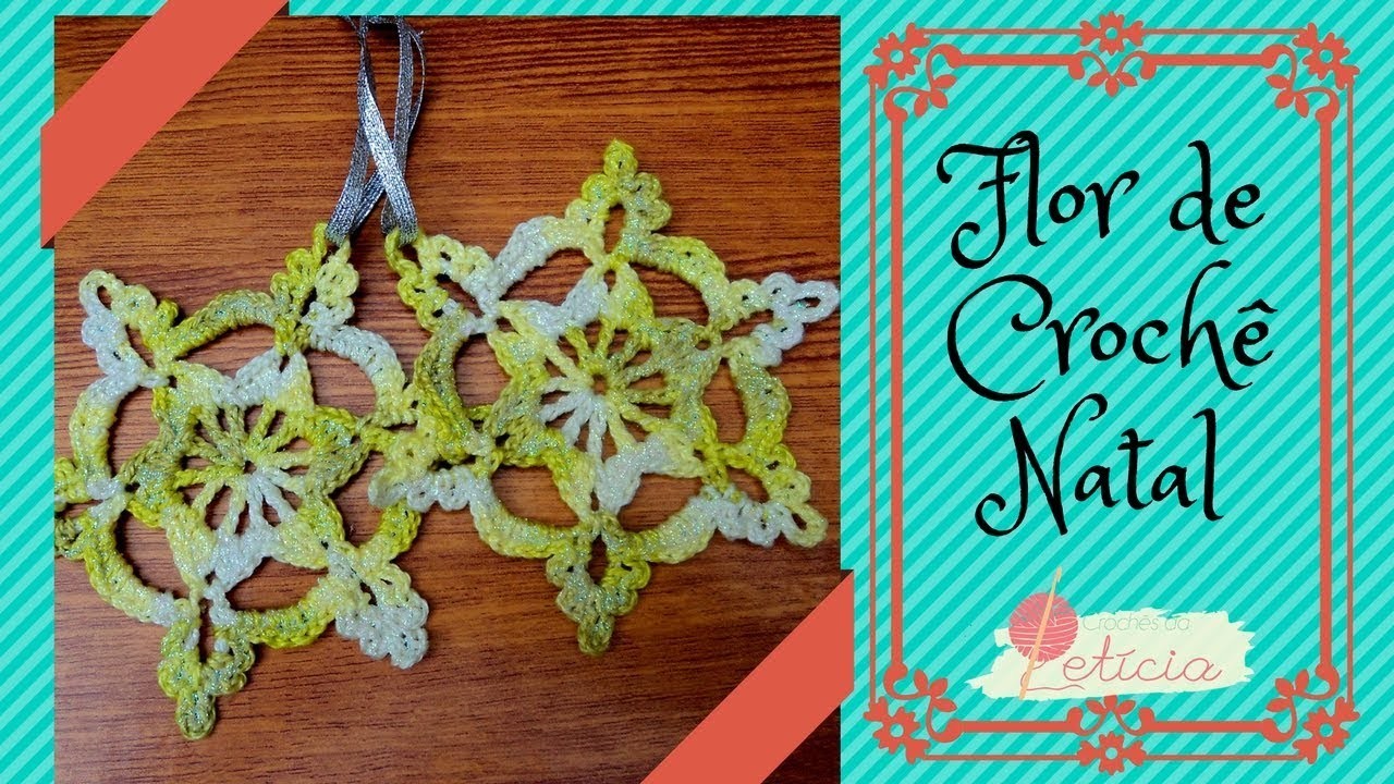 Flor de Crochê Natal - Tutorial DIY