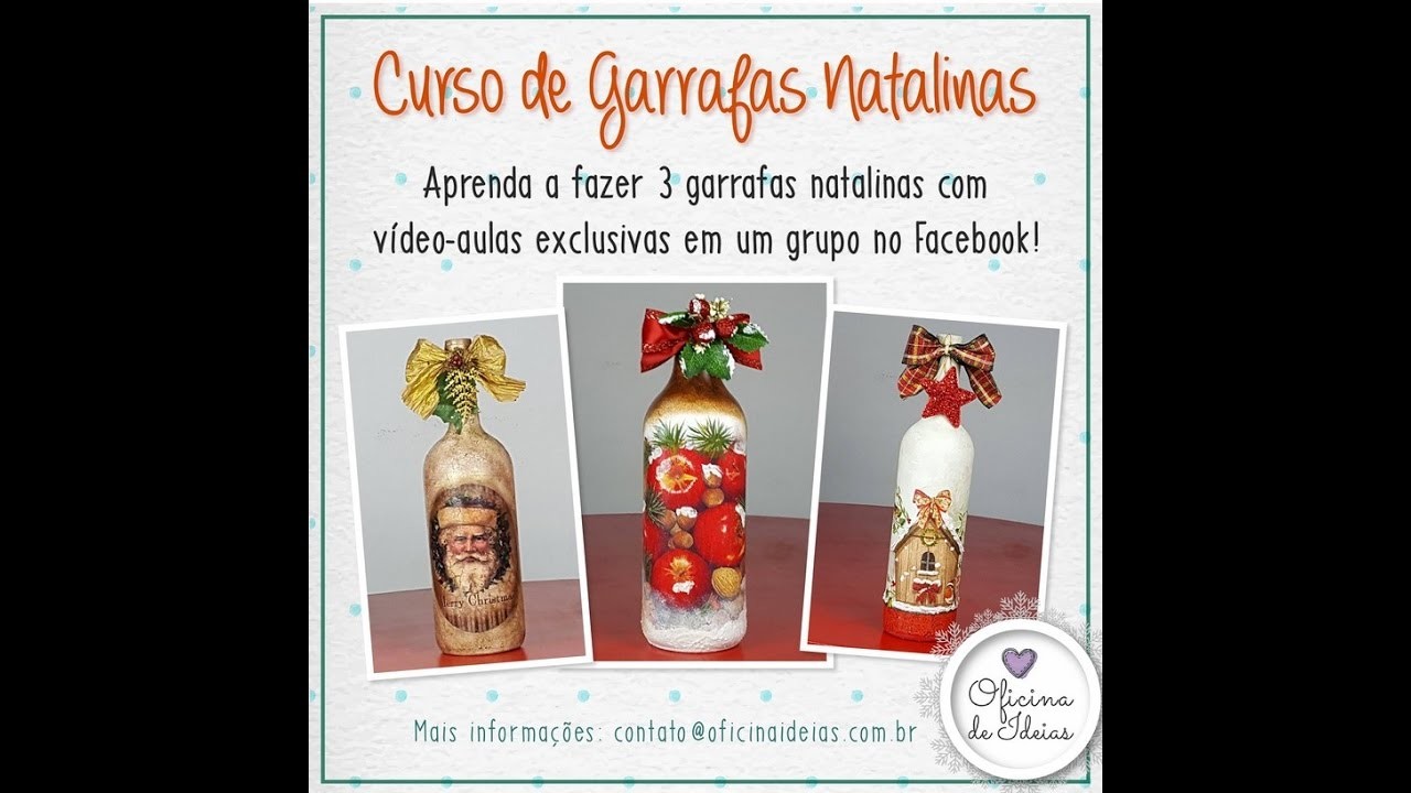 Garrafas Natalina - Curso Online