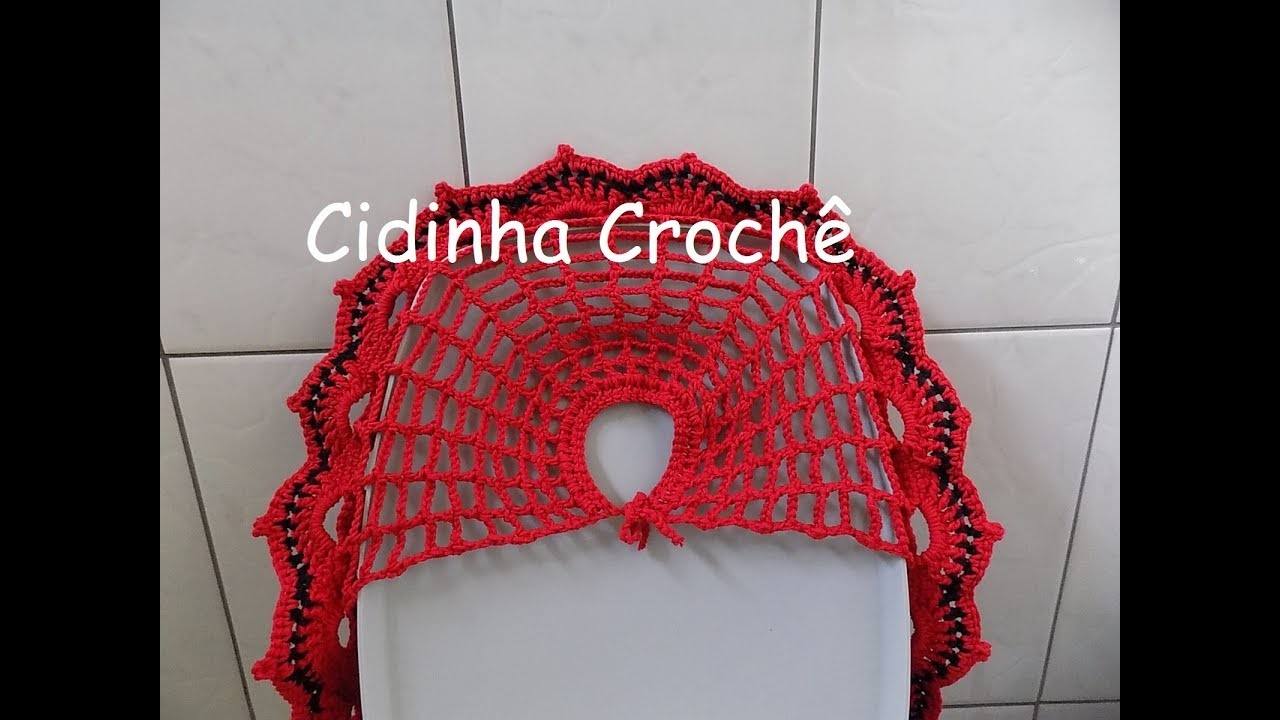 Jogo De Banheiro Em Croche Minnie Parte Interna Em Croche -Completo