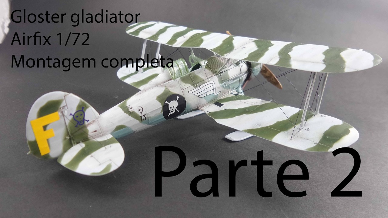 Montagem completa Gloster Gladiator Airfix 1.72 parte 2