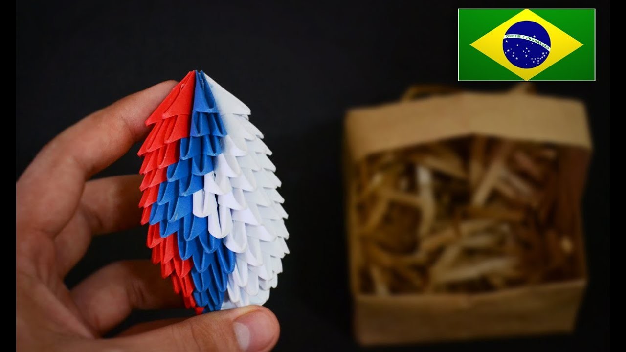 Origami: Ovo de Páscoa 3D - Instruções em Português PT BR
