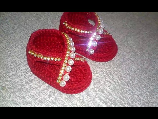 Sapatinhos de Crochê glamour
