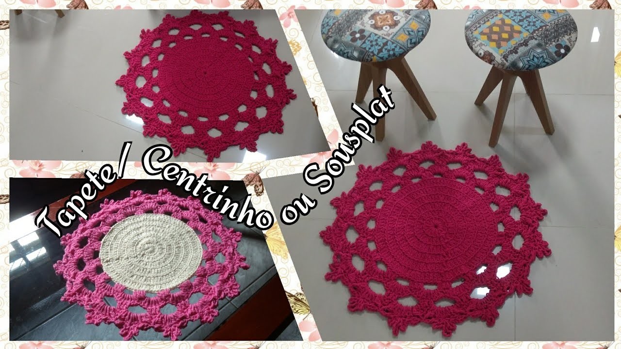 Tapete, Centrinho ou Sousplat!!! Mesma receita 3 opções!!