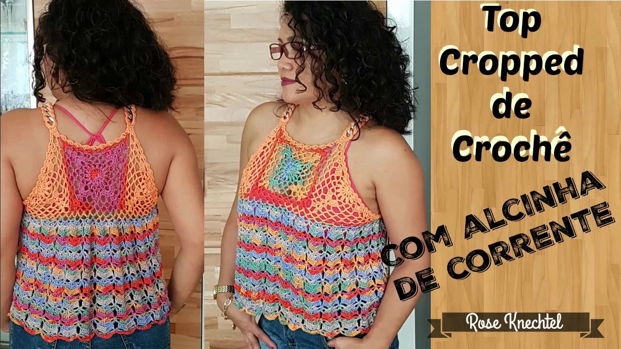 Top Cropped em Crochê