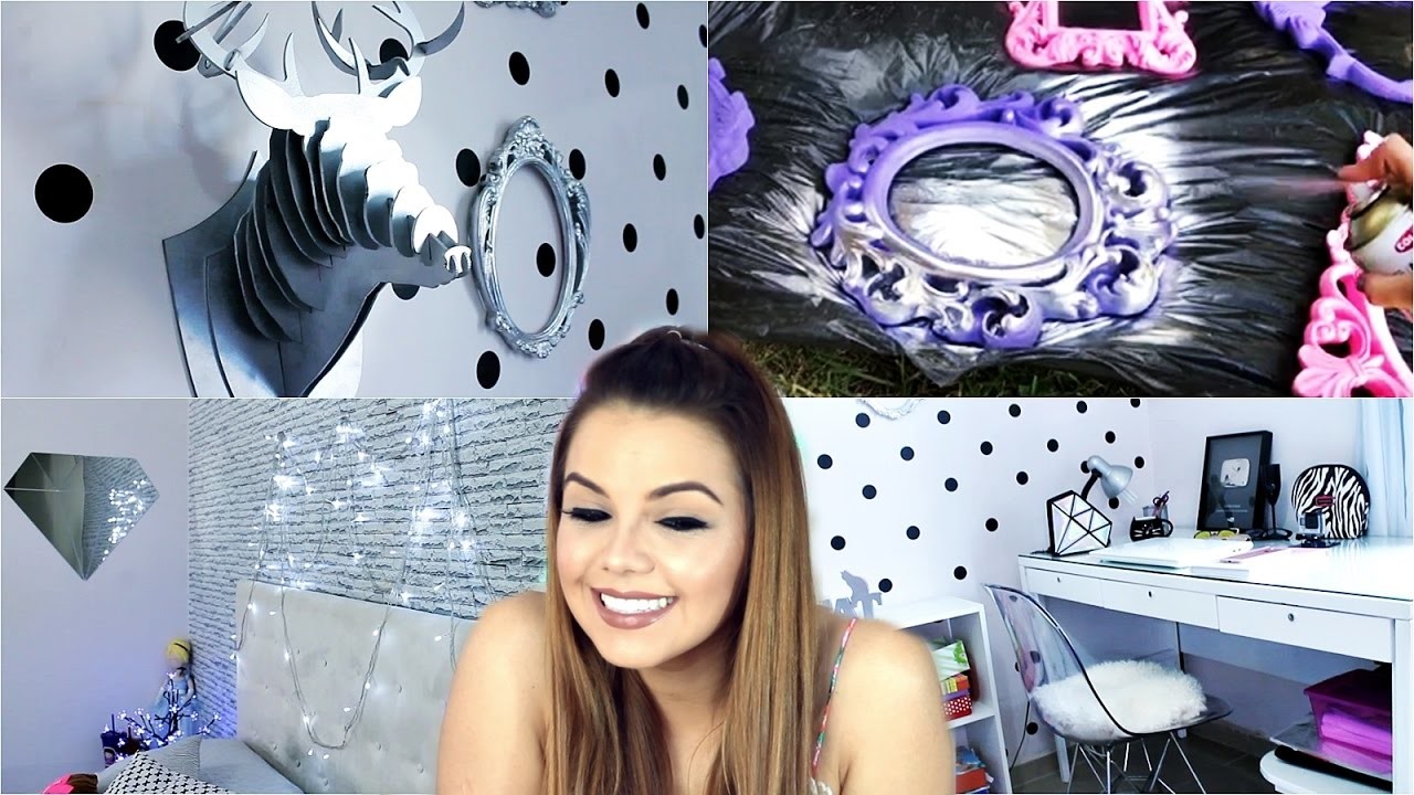 TOUR PELO QUARTO PRONTO: Parede de Bolinhas, Home Office, Reforma finalizada ❤️