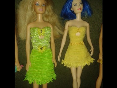 Vestido de crochê para boneca barbie # 2