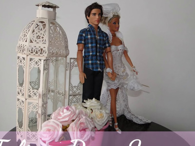 Vestido de Noiva em Crochê Para Boneca Barbie Por Pecunia Milliom