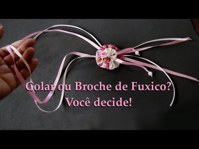 Colar e Broche de Fuxico