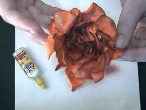 Como fazer flor de papel coração - Heart paper flower - scrapbook