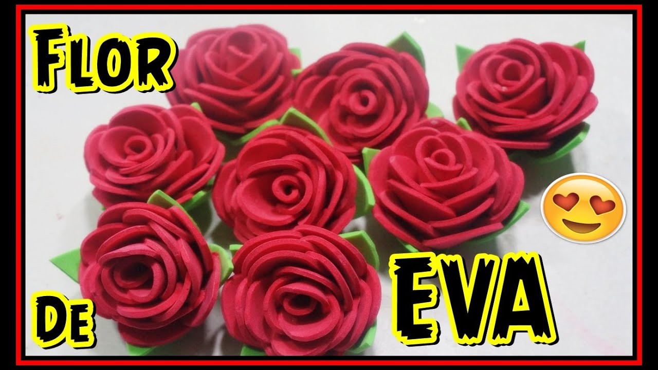 Como Fazer Rosa De EVA Rápido e Fácil -DIY flower Eva