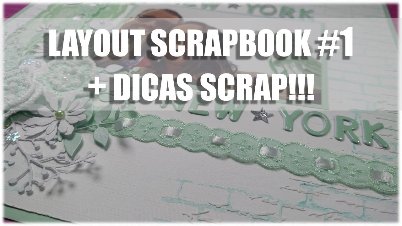 DICAS SCRAP| PAP Layout Scrapbook #1|Desafio SOUL PEA_White With 1| Como carimbar no papel com tinta