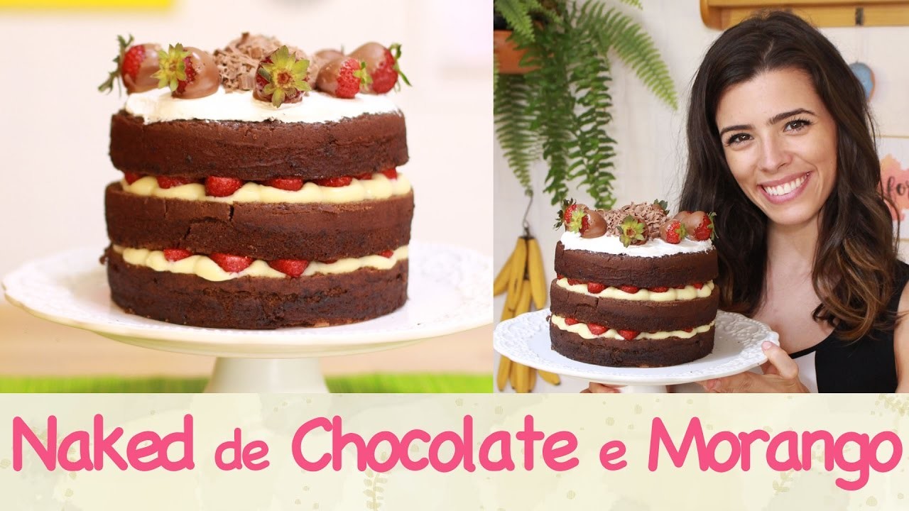 NAKED CAKE de CHOCOLATE e MORANGO para meu aniversário!! | TPM, pra que te quero?