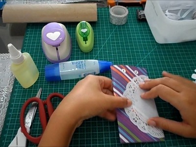 Reciclagem em scrapbook: Embalagem para pequenos mimos. lembrancinhas com rolo de papel toalha