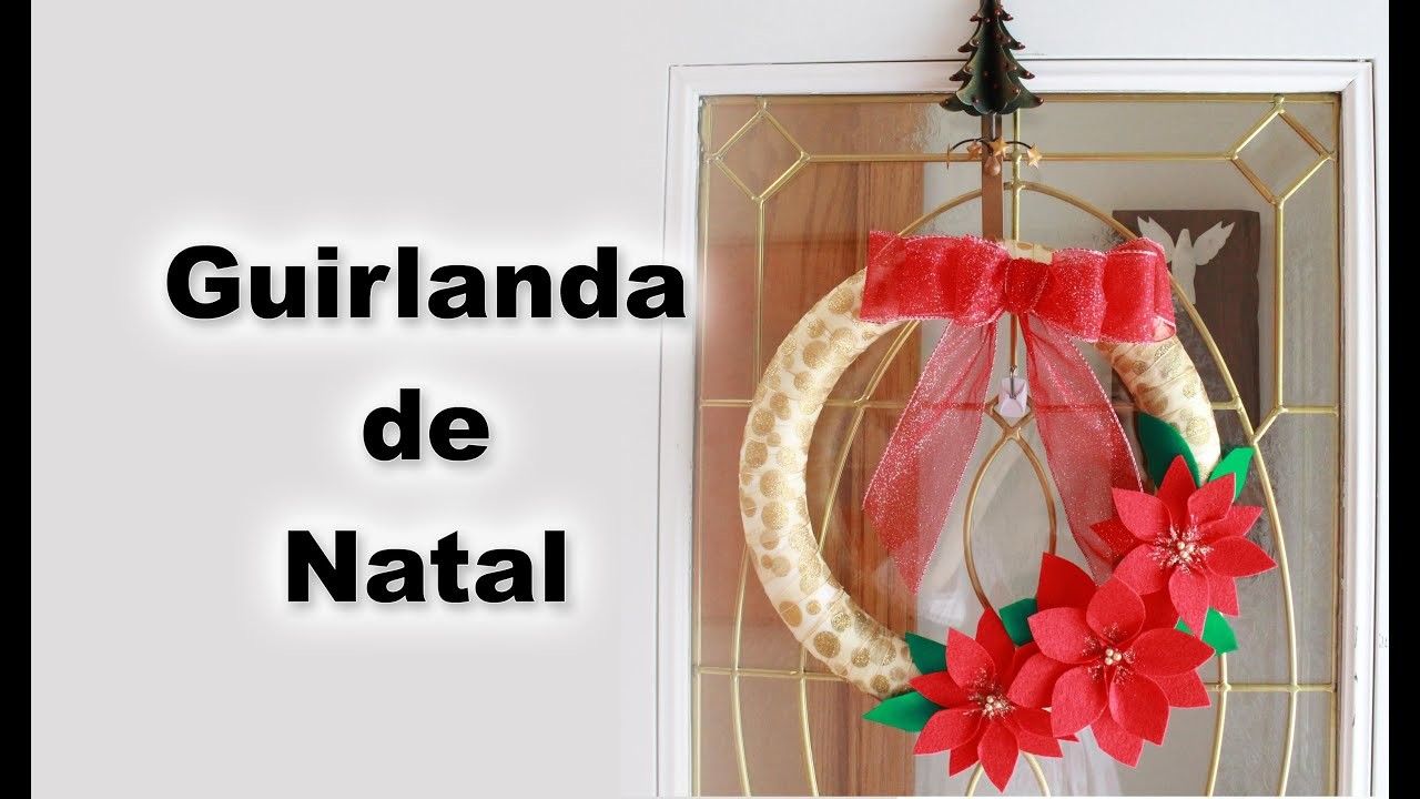 Como Fazer Guirlanda de Natal - Fácil - Christmas Wreath