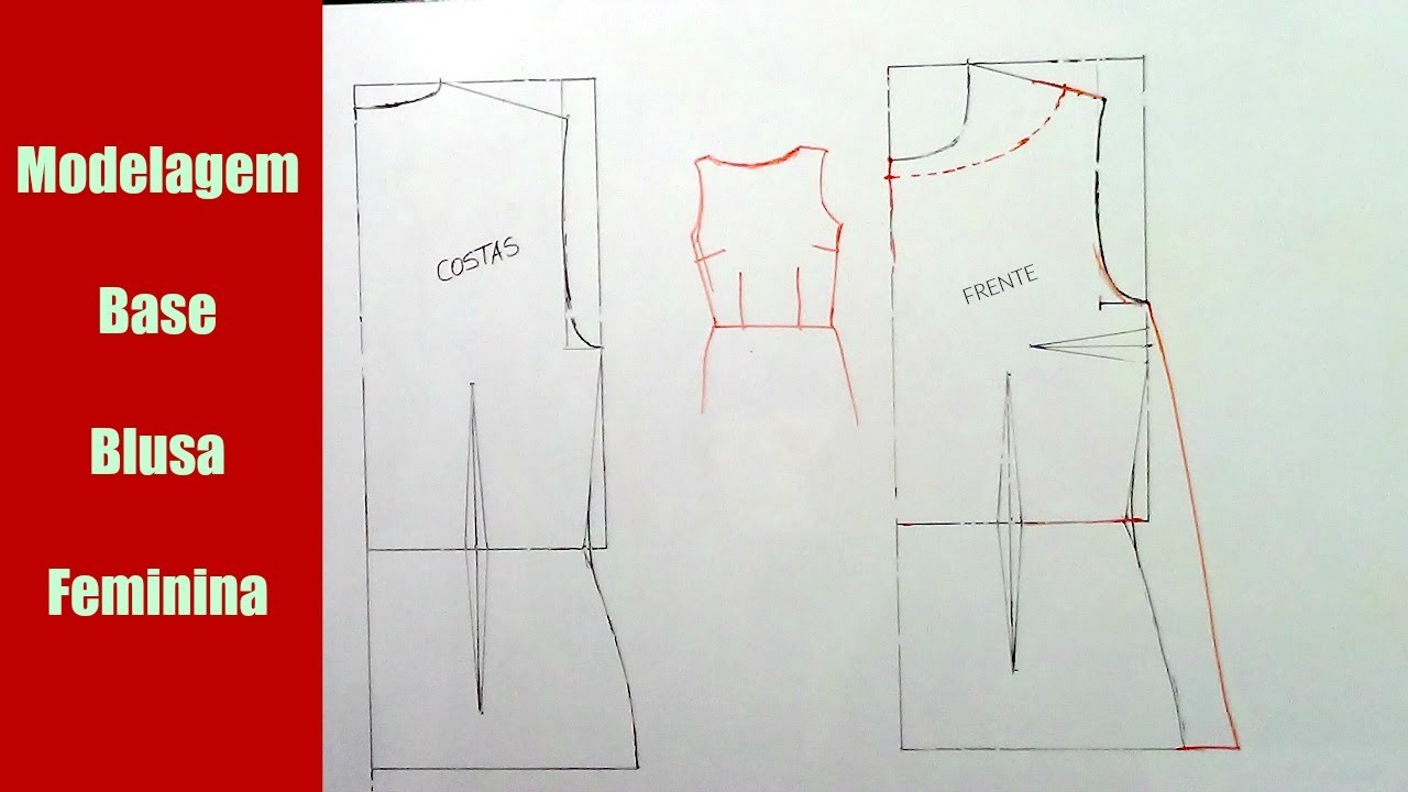 Modelagem base da blusa feminina |ModaByNill