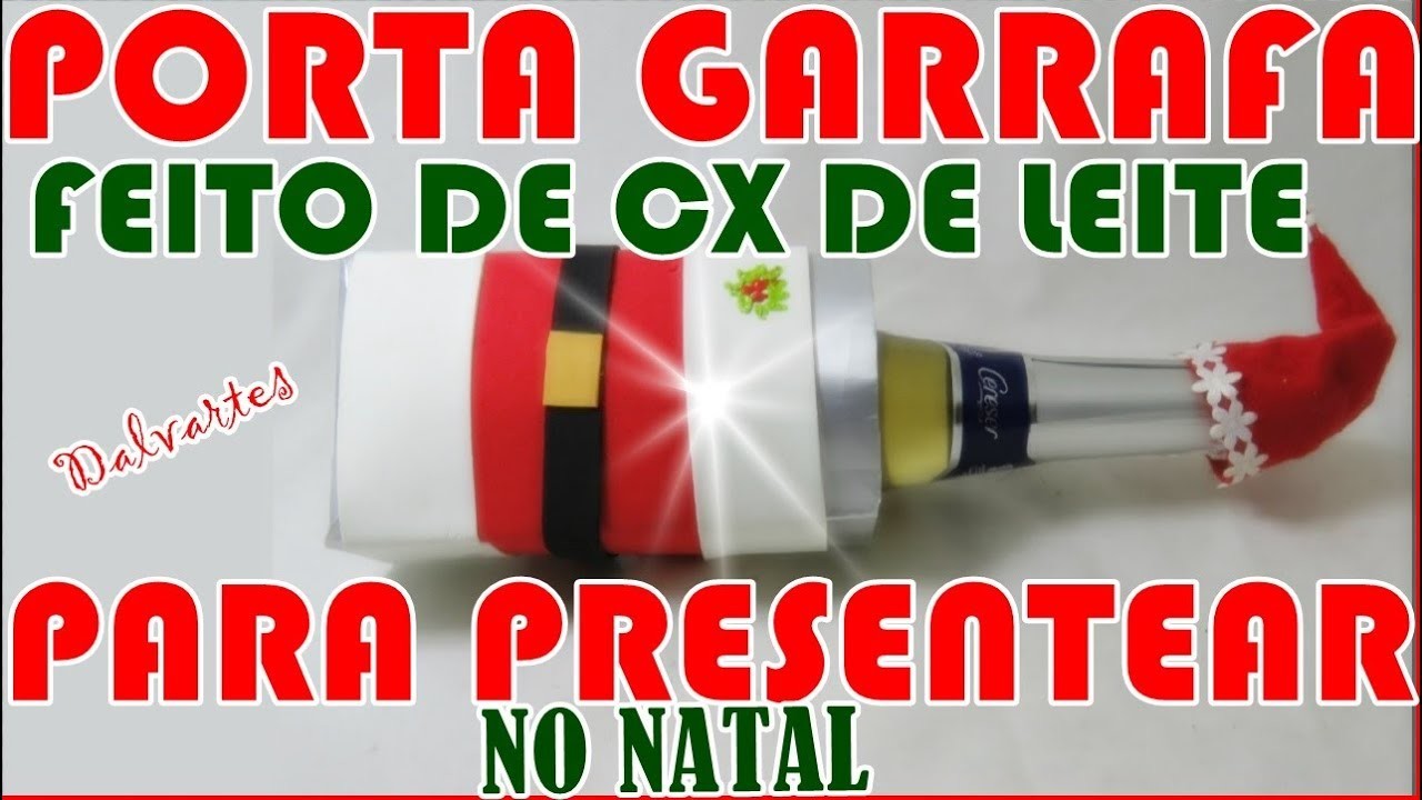 PORTA GARRAFAS FEITO DE CX DE LEITE