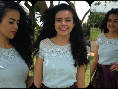 Blusa de Retalho de tecido Alana Santos Blogger