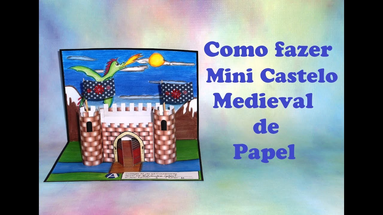 CASTELO MEDIEVAL DE PAPEL - MINIATURA - MAQUETE