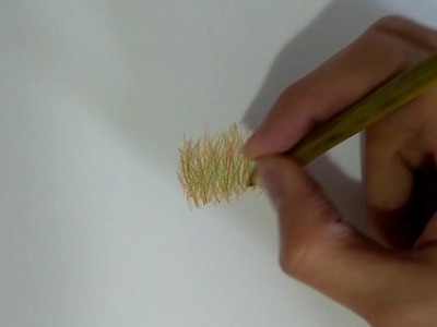 Como desenhar grama realista com lápis de cor - Tutorial