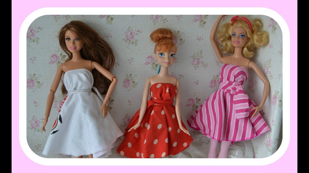 Como fazer roupinhas para boneca Barbie sem costura e sem cola quente