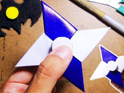 Como fazer um Origami Hand Spinner de Papel, Fidget spinner Shuriken