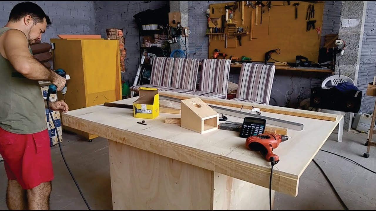 Construção da serra de bancada (mais detalhes). Table Saw Construction