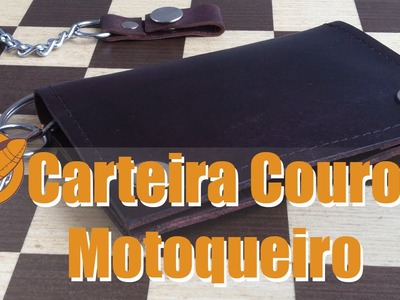Economize fazendo sua carteira em Couro estilo Motoqueiro - leather wallet making