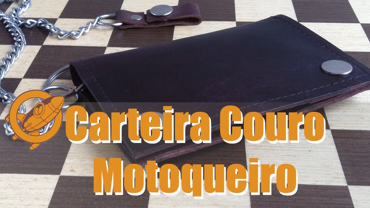 Economize fazendo sua carteira em Couro estilo Motoqueiro - leather wallet making