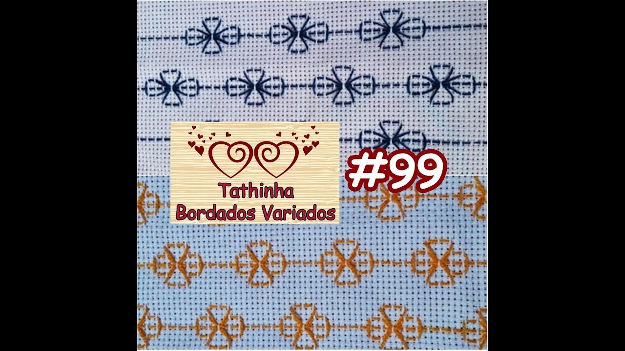 LAÇO EM VAGONITE OU PONTO IUGOSLAVO - Tathinha Bordados #99