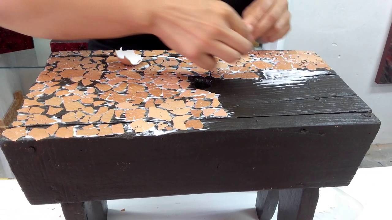 Remodelar um banco com casca de ovo com Ana Mafalda!