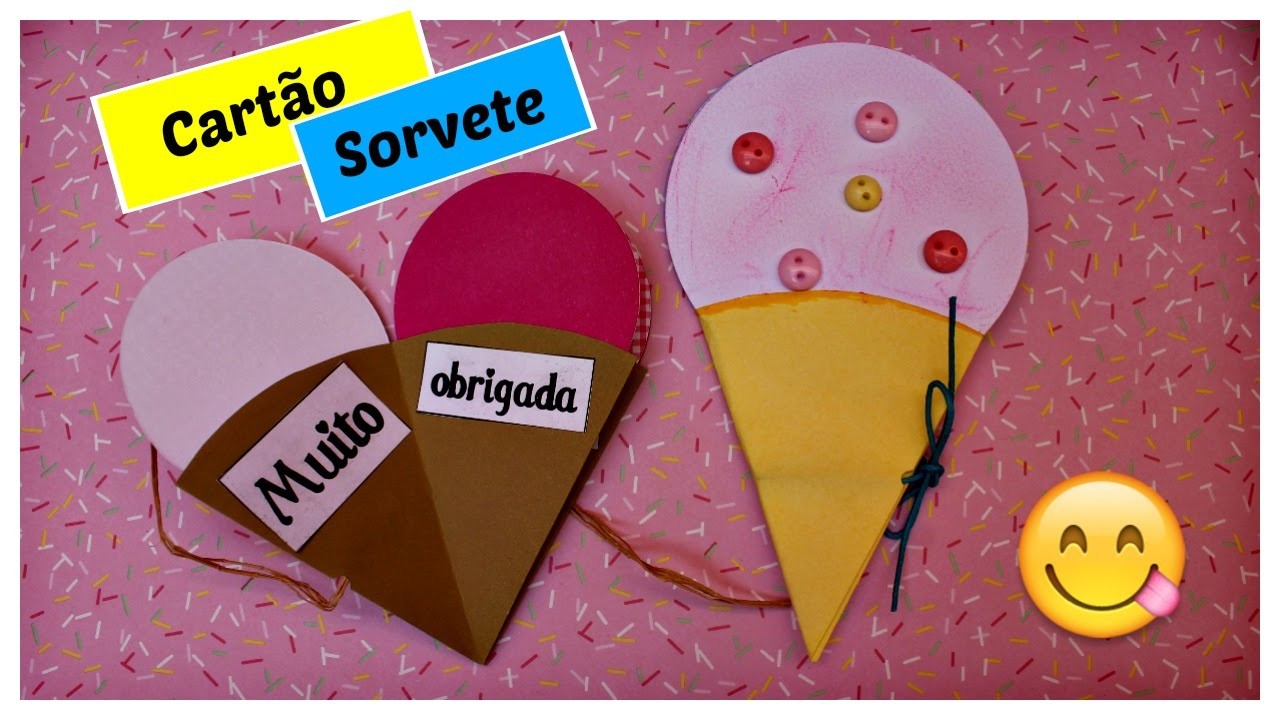 Cartão Sorvete - Ice Cream Card - Brincar Kids Toys