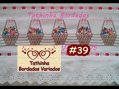 CESTA DE FLORES EM VAGONITE - Tathinha Bordados #39