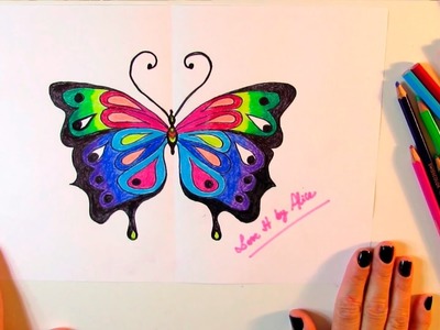 Como desenhar uma borboleta!