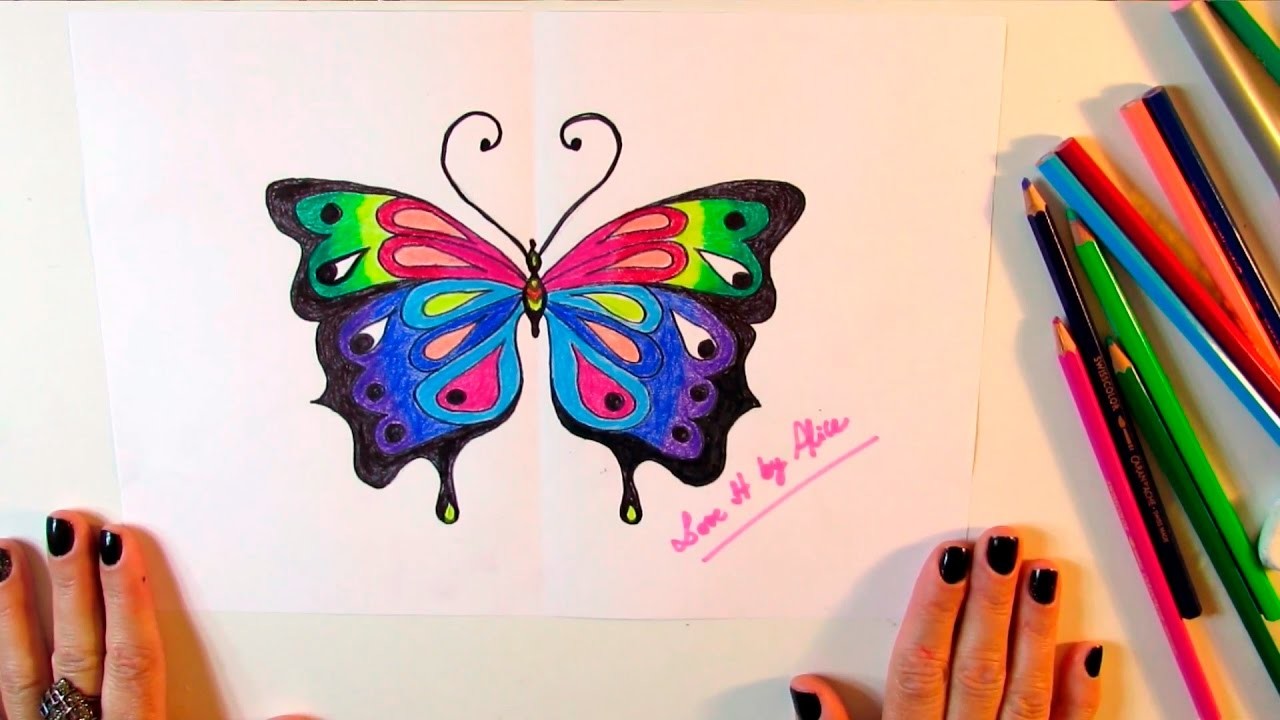 Como desenhar uma borboleta!