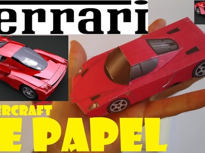 Ferrari Enzo de papel papercraft como fazer uma Ferrari de papel (um brinquedo de papel)