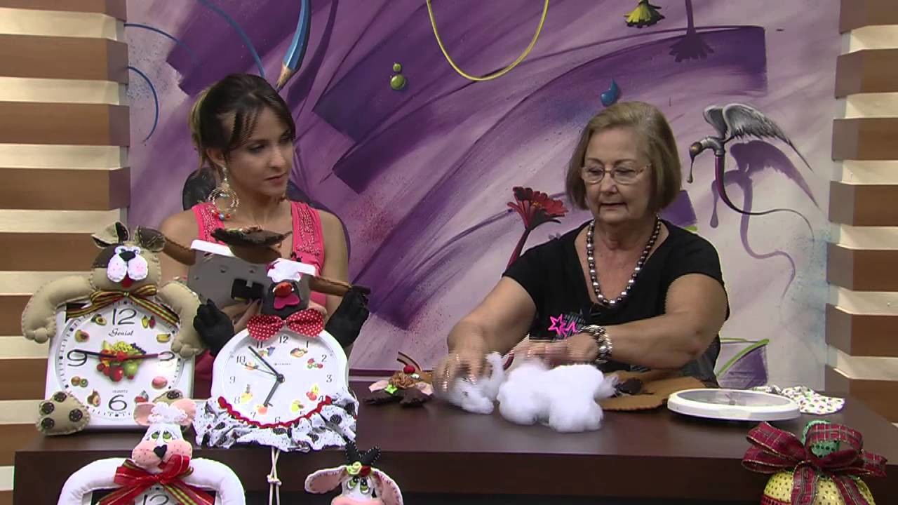 Mulher.com 01.12.2014 - Relógio Rena Natalina Feltro por Ana Maria Ronchel - Parte 1